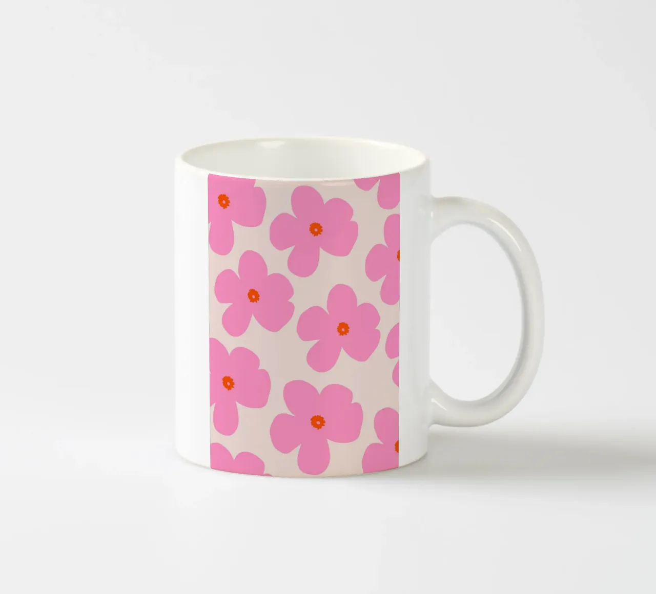 Stampa floreale retrò rosa tazza in ceramica da The Art Club