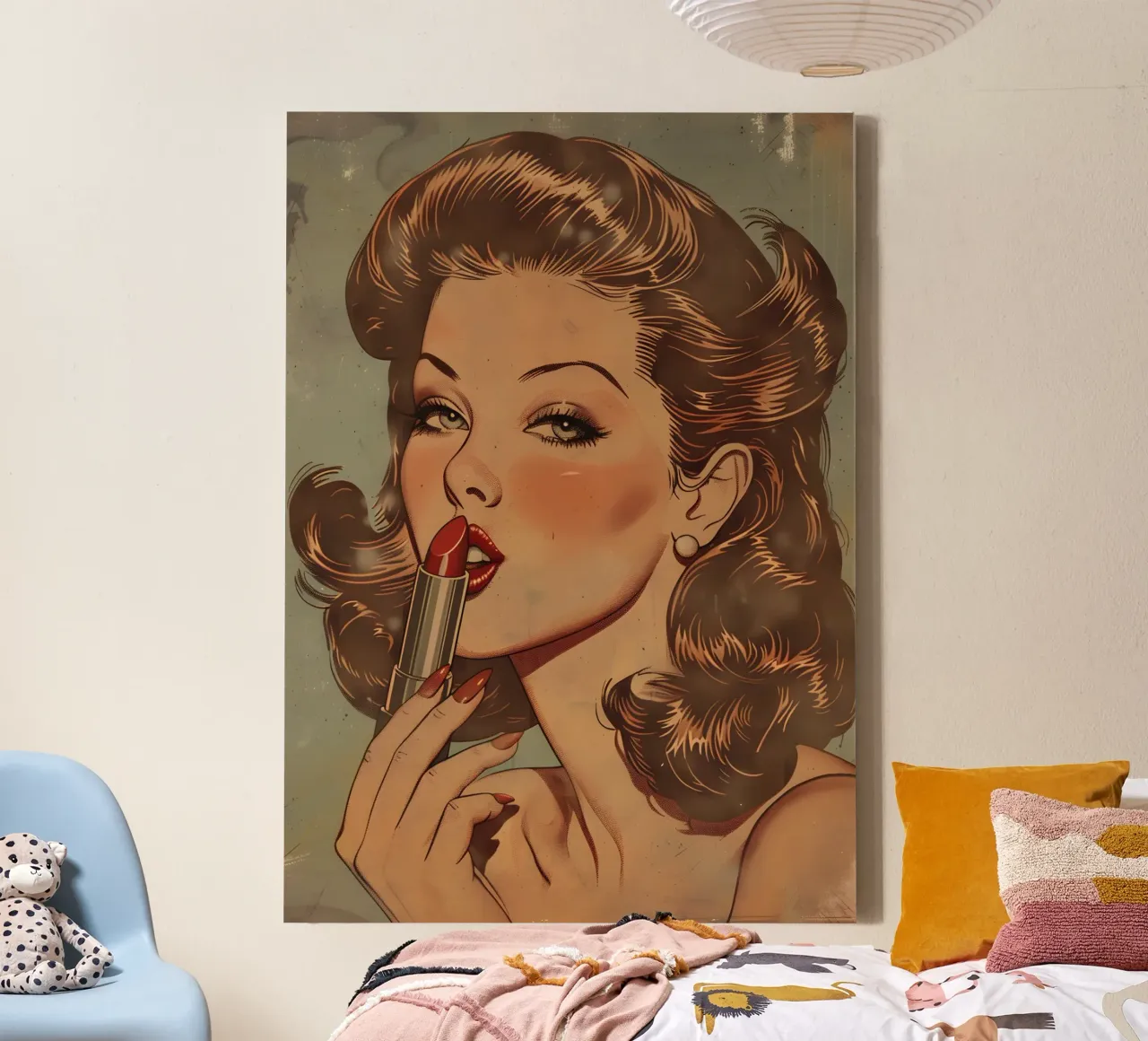 Pin-Up Heropleving canvas met Baklijst van Artful Muse