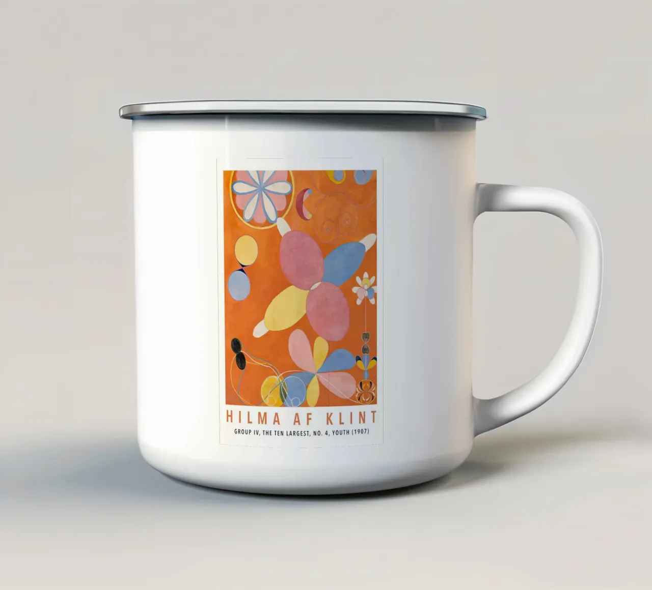 Hilma af Klint De tien grootste nr. 4 Jeugdgroep IV emaille mok van Lile Shop