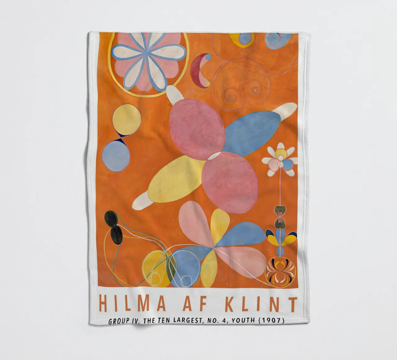 Hilma af Klint I dieci più grandi n. 4 Gruppo Giovani IV coperta in pile da Lile Shop