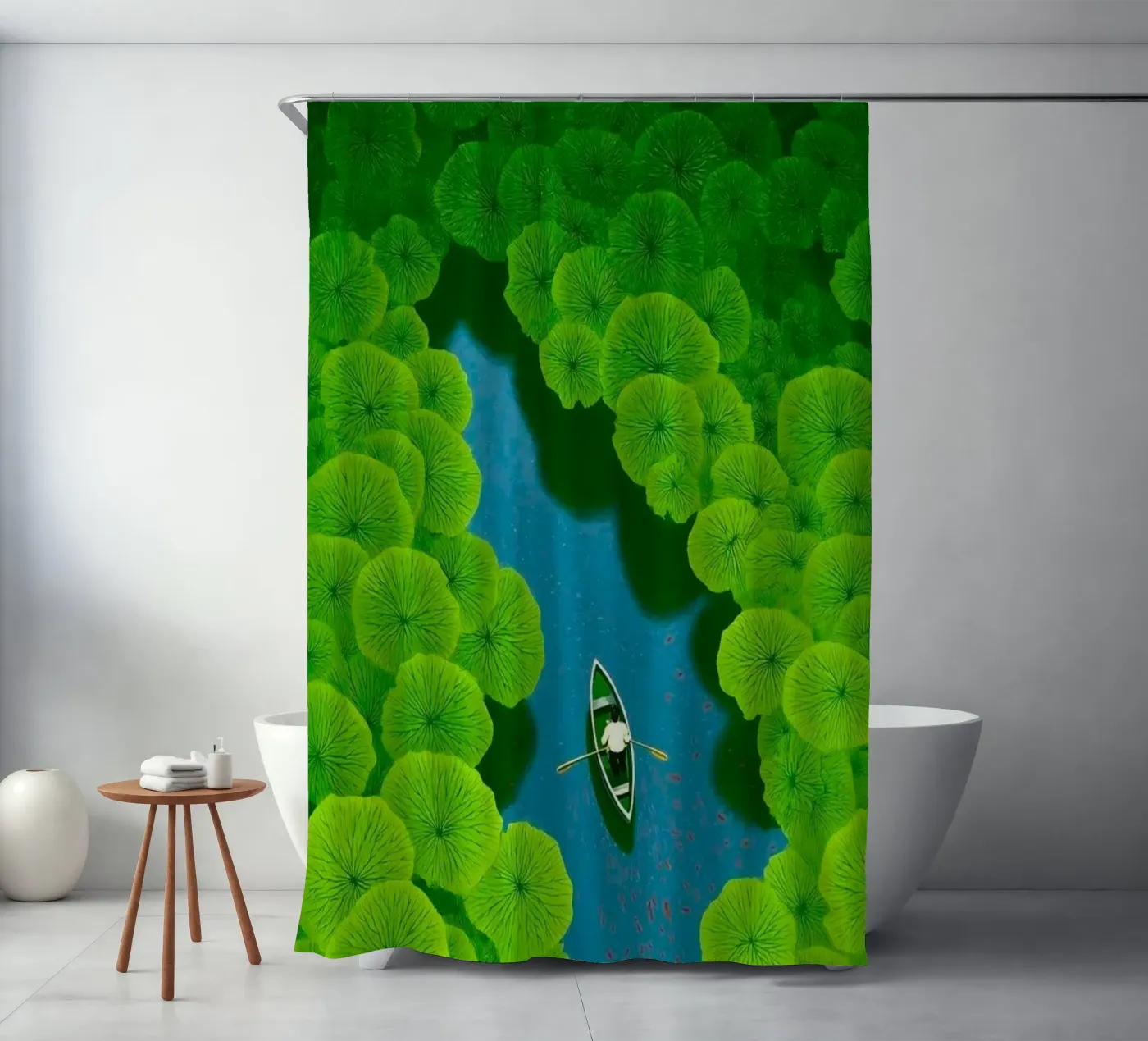 reflection river Duschvorhang von twillight