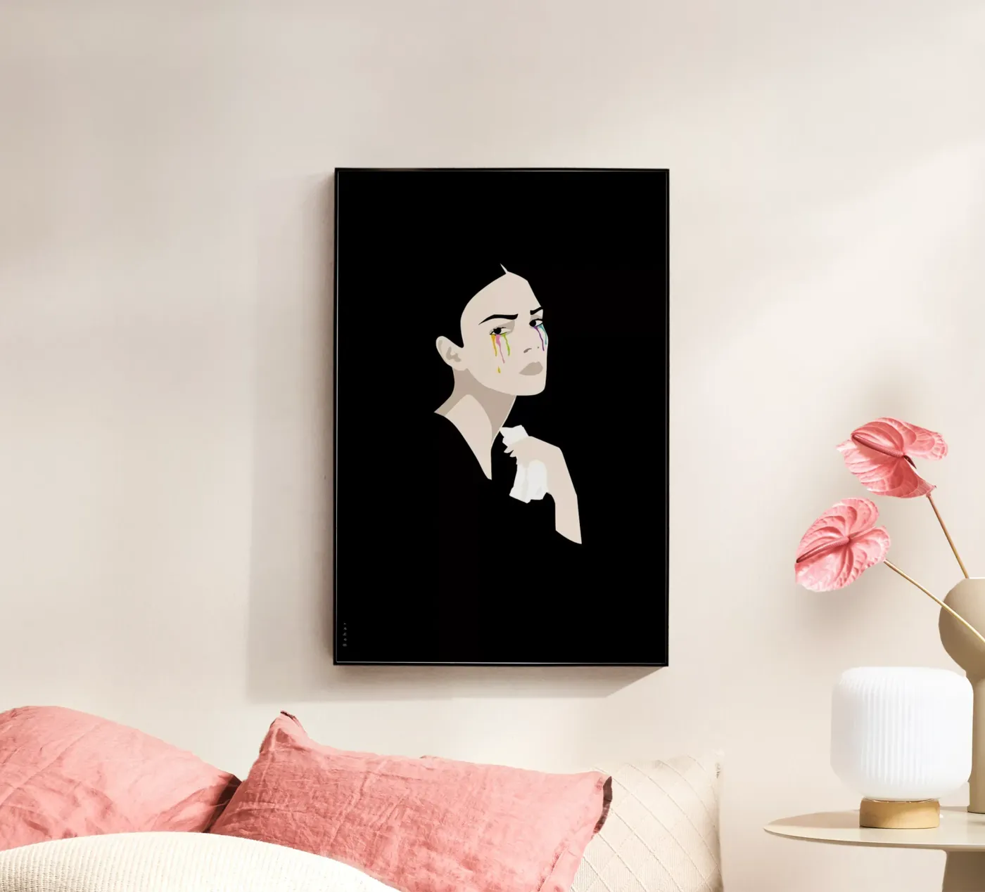 Happiness acryl van Bahar Seyedin