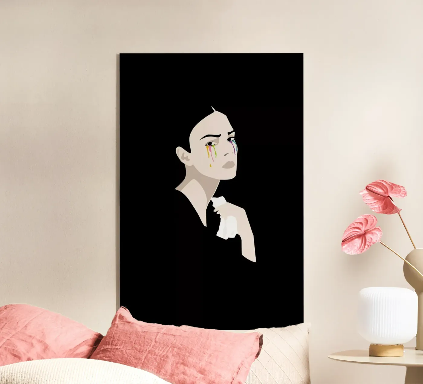 Happiness acryl van Bahar Seyedin