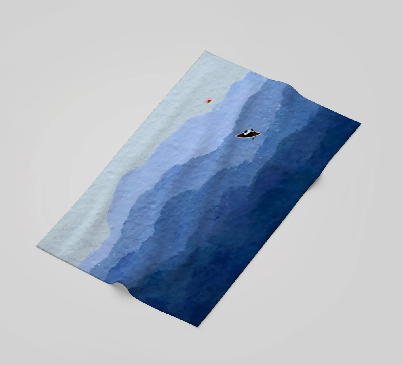 calm paddling telo mare da twillight