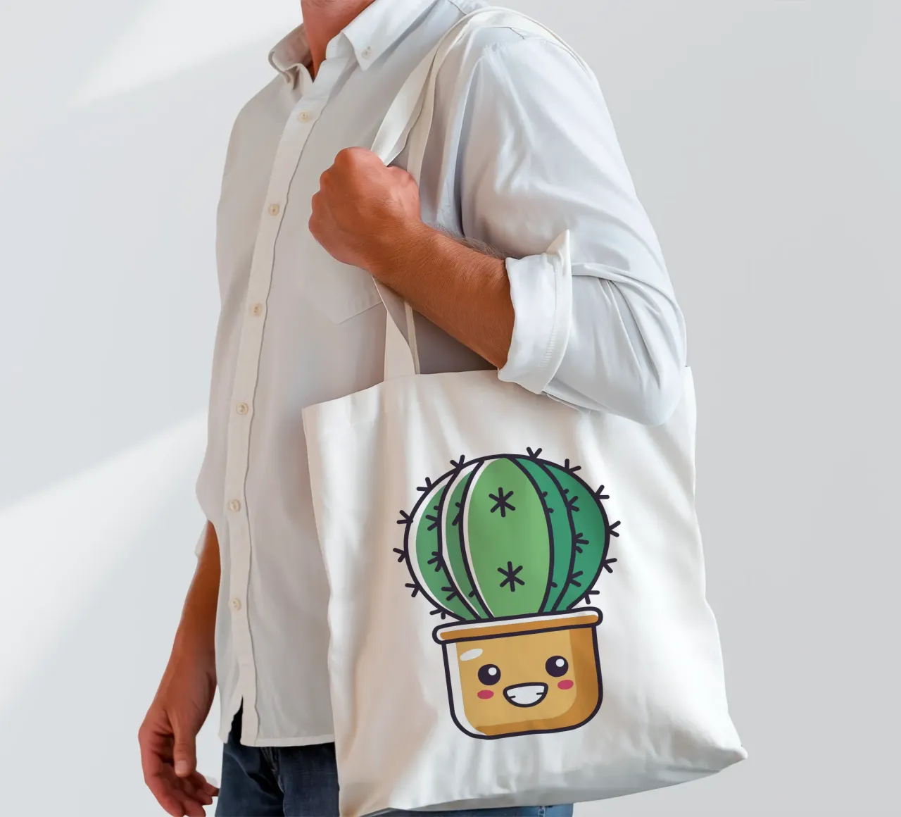 Cactus 2 borsa in juta da Rezh creations