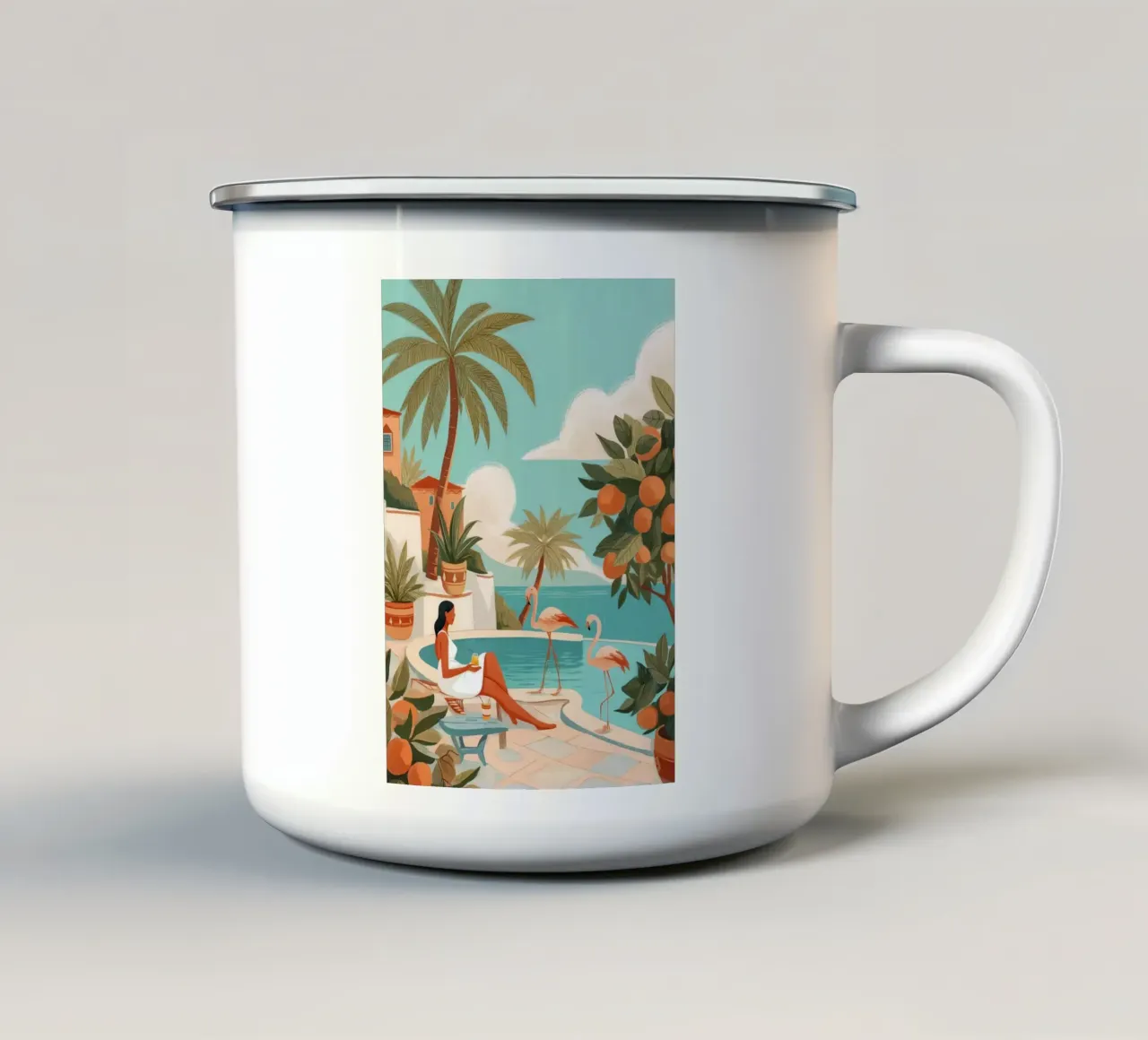 Clementine Coast I tazza in smalto da Clara August
