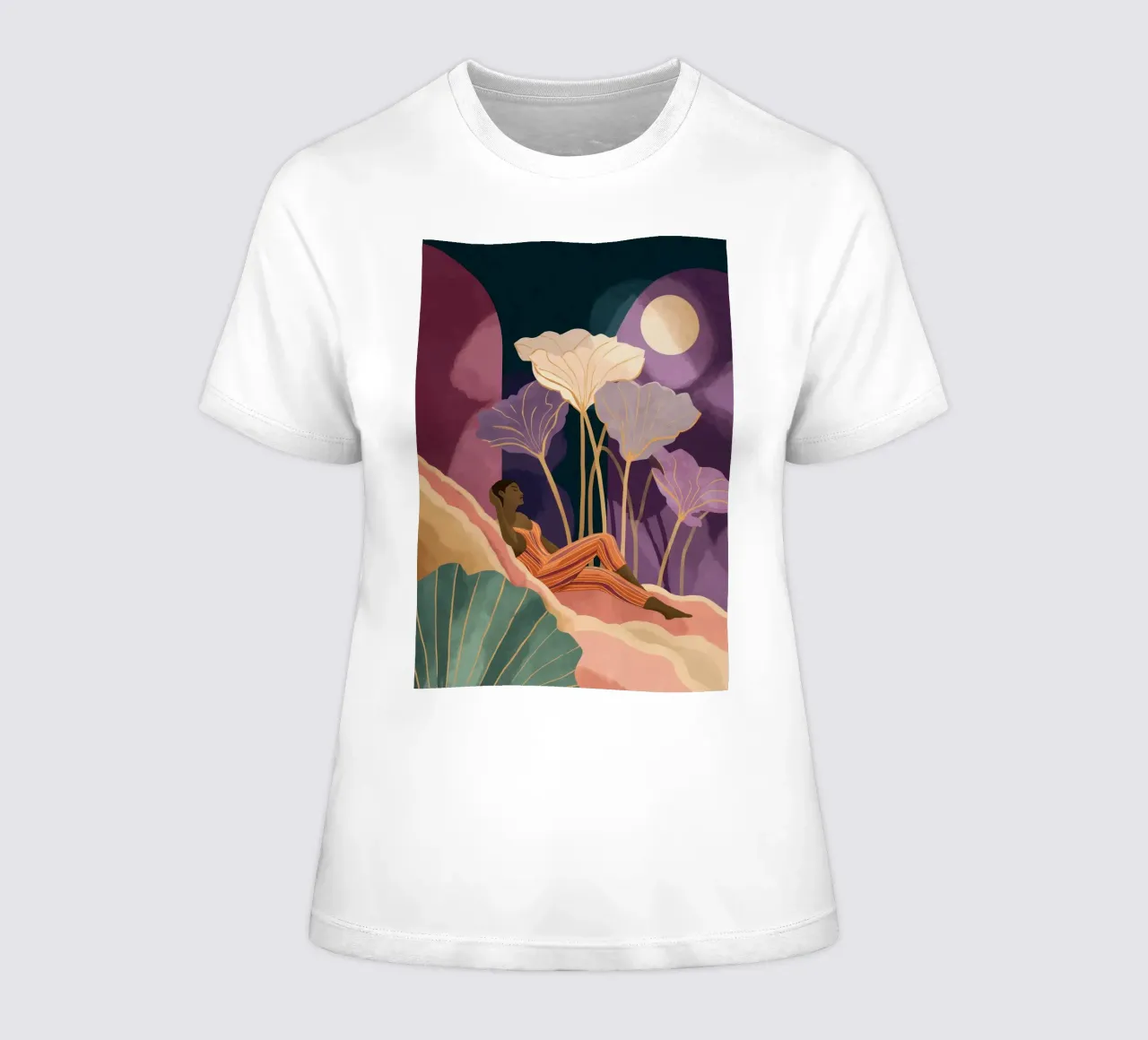 Lunar Garden t-shirt da donna da Clara August