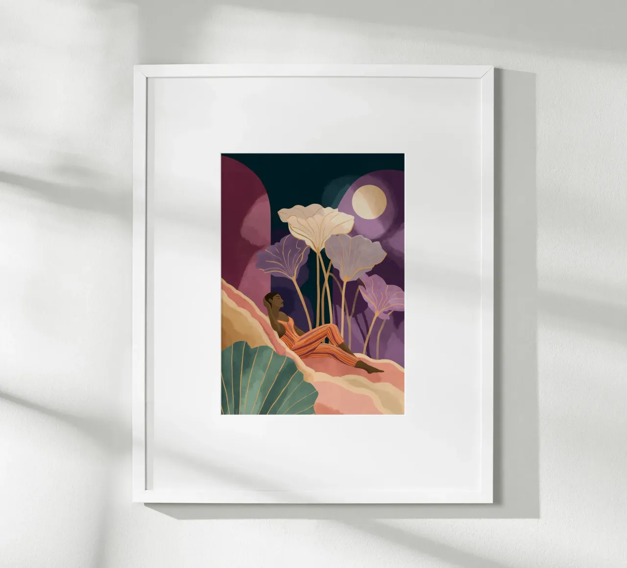 Lunar Garden poster con telaio in alluminio da Clara August