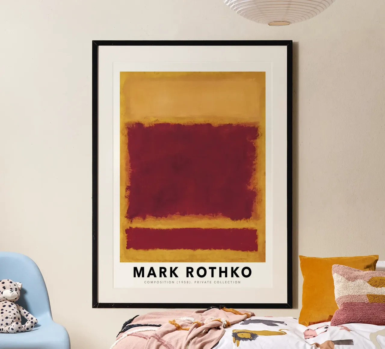 Mark Rothko Composition 1958 Or jaune rouge hahnemühle de Lile Shop