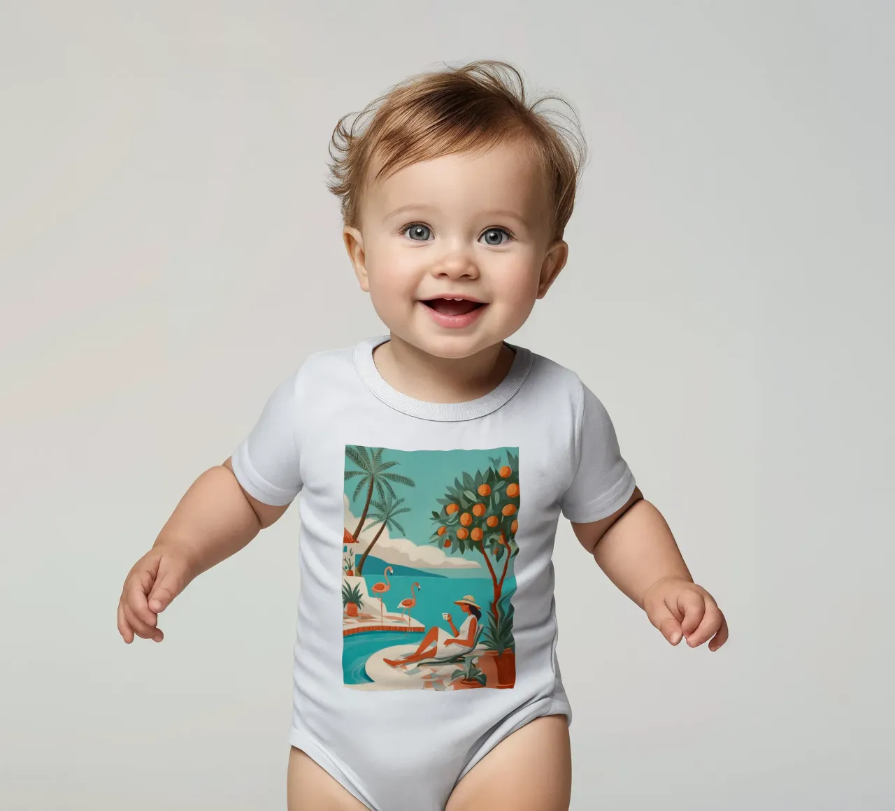 Clementine Coast II body neonato maniche corte da Clara August