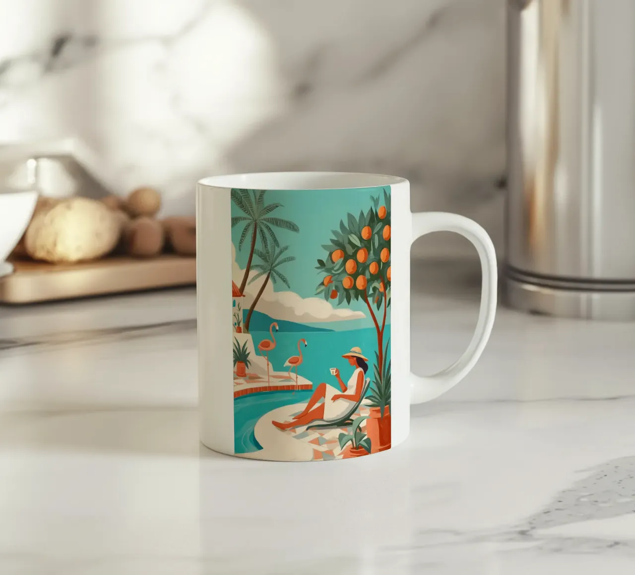 Clementine Coast II tazza in ceramica da Clara August