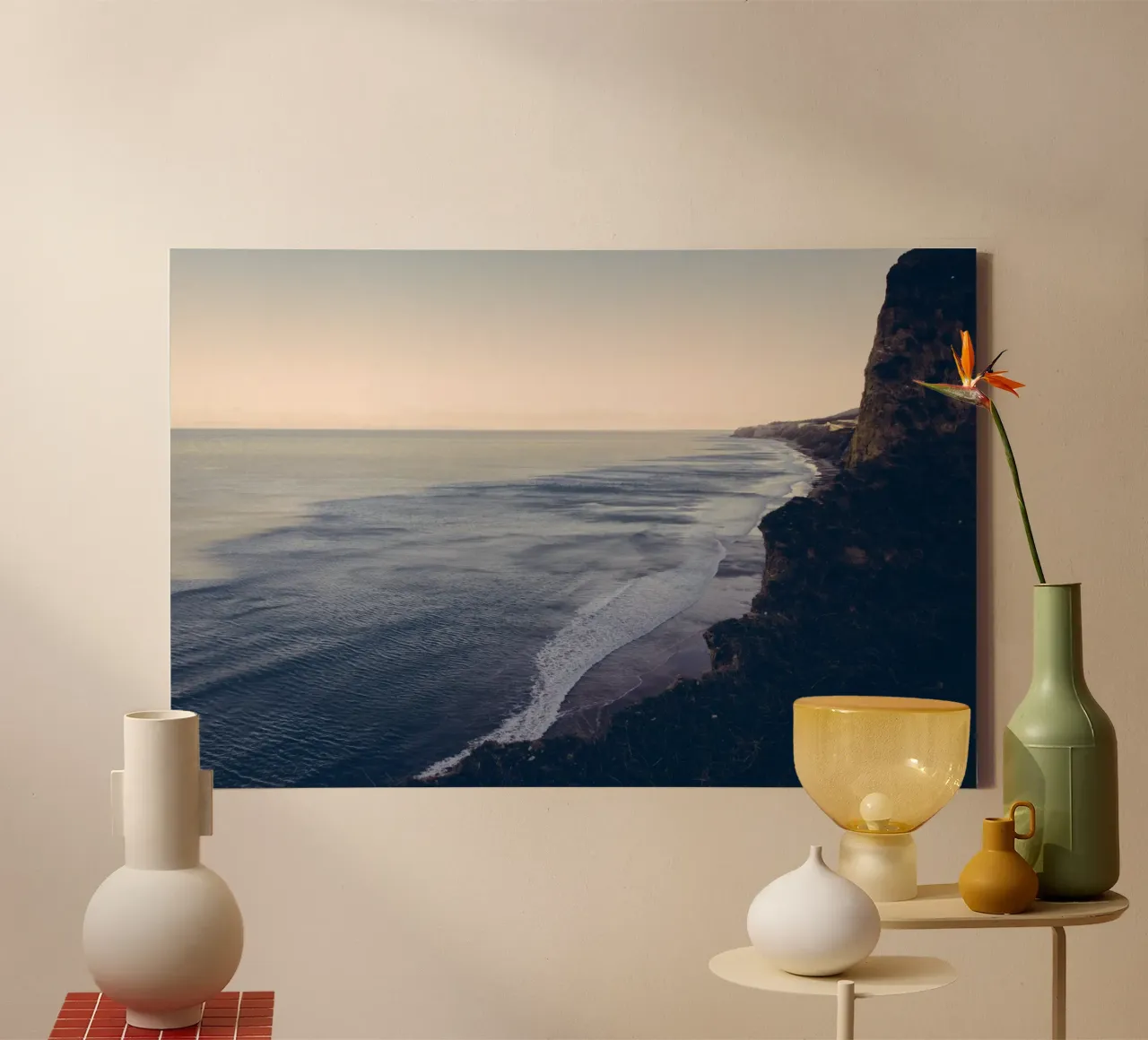 Le maree del tempo tela con Cornice a cassetta da StillVibe Home