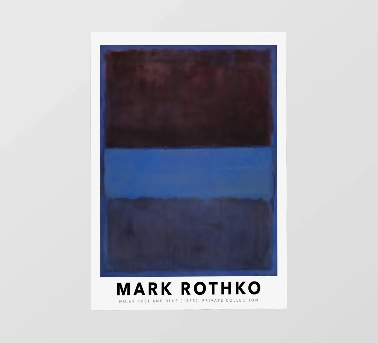 Mark Rothko n. 61 Ruggine e blu 1953 telo in pvc da Lile Shop