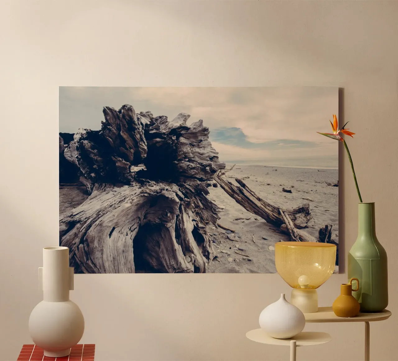 Le maree del tempo tela con Cornice a cassetta da StillVibe Home