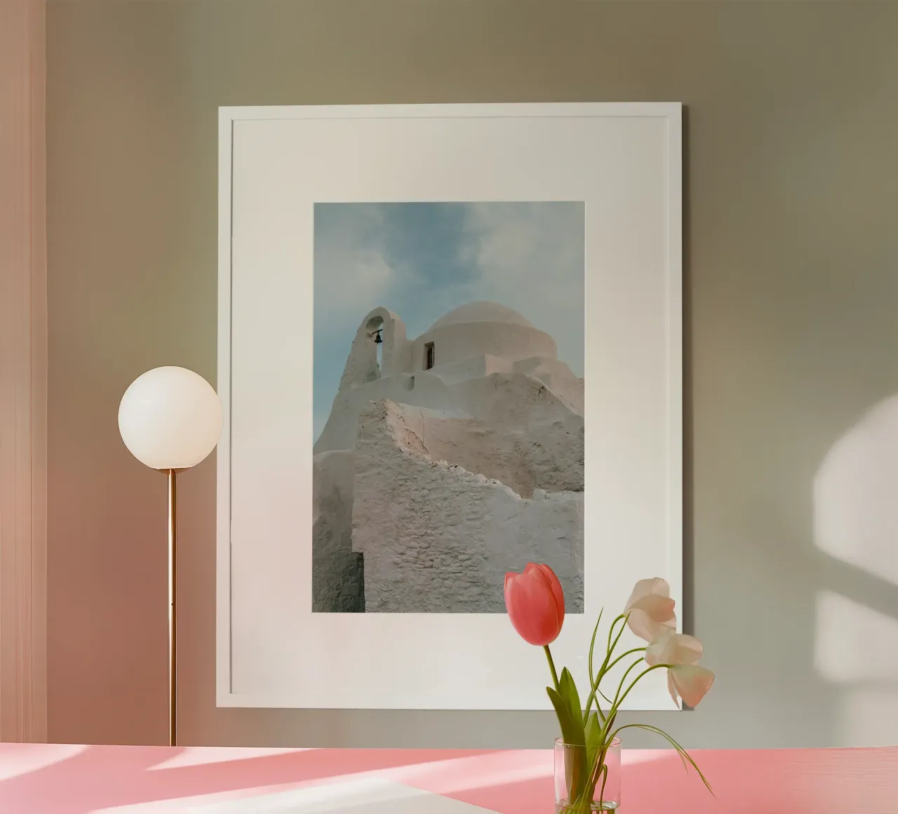 Mykonos Chapel carta hahnemühle da Thilo Grøsch