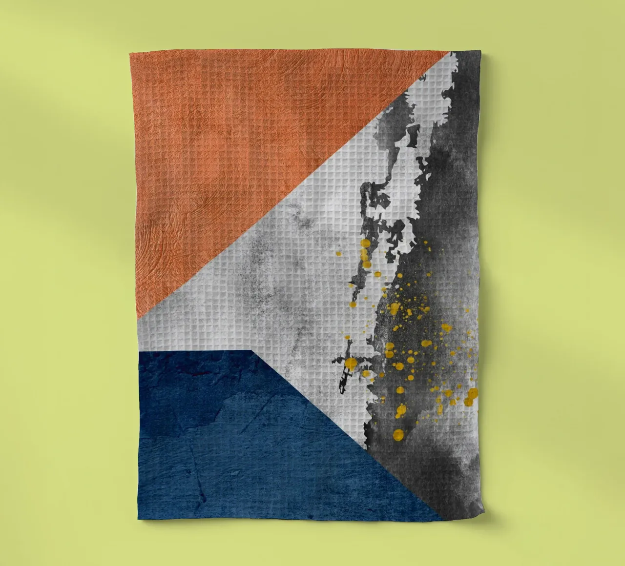 abstract geometric blue canovaccio da cucina da vintageshop
