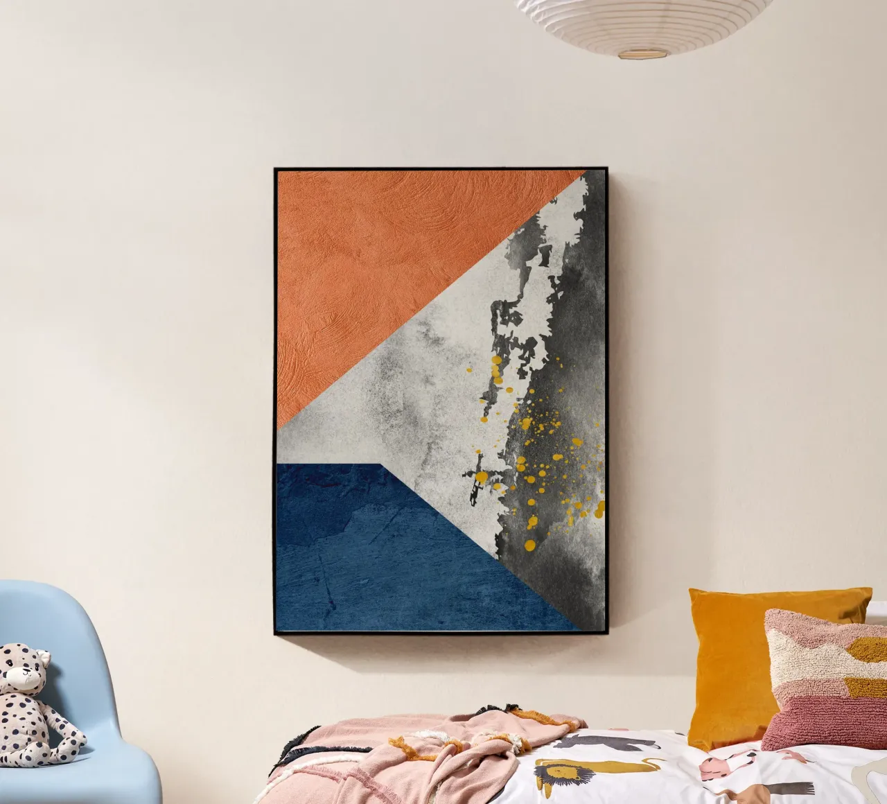 abstract geometric blue plexiglass da vintageshop