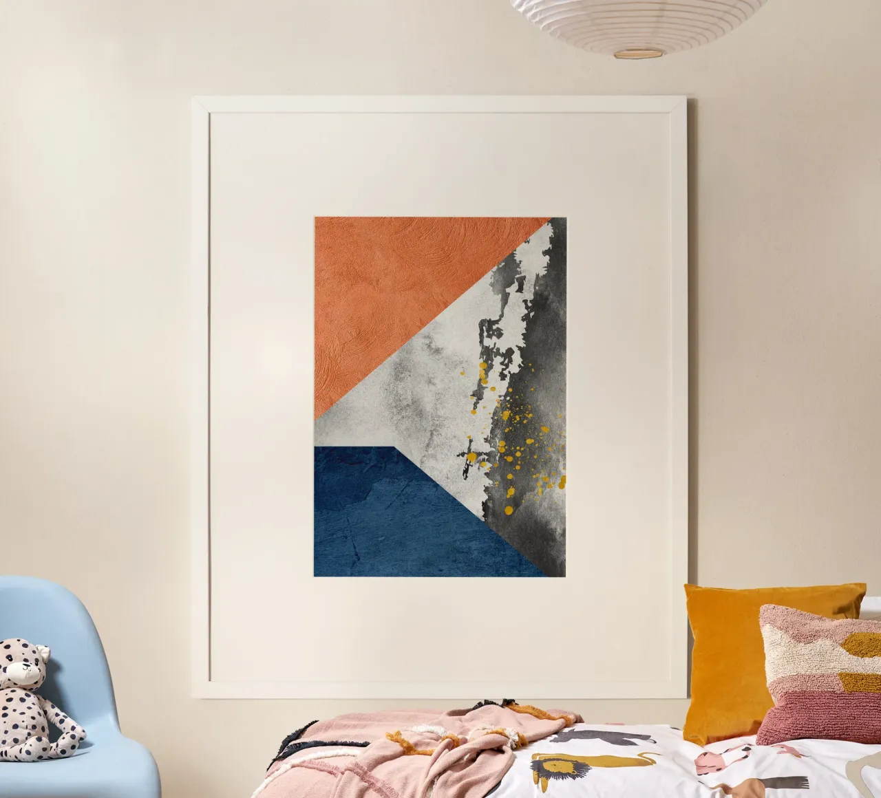 abstract geometric blue carta hahnemühle da vintageshop
