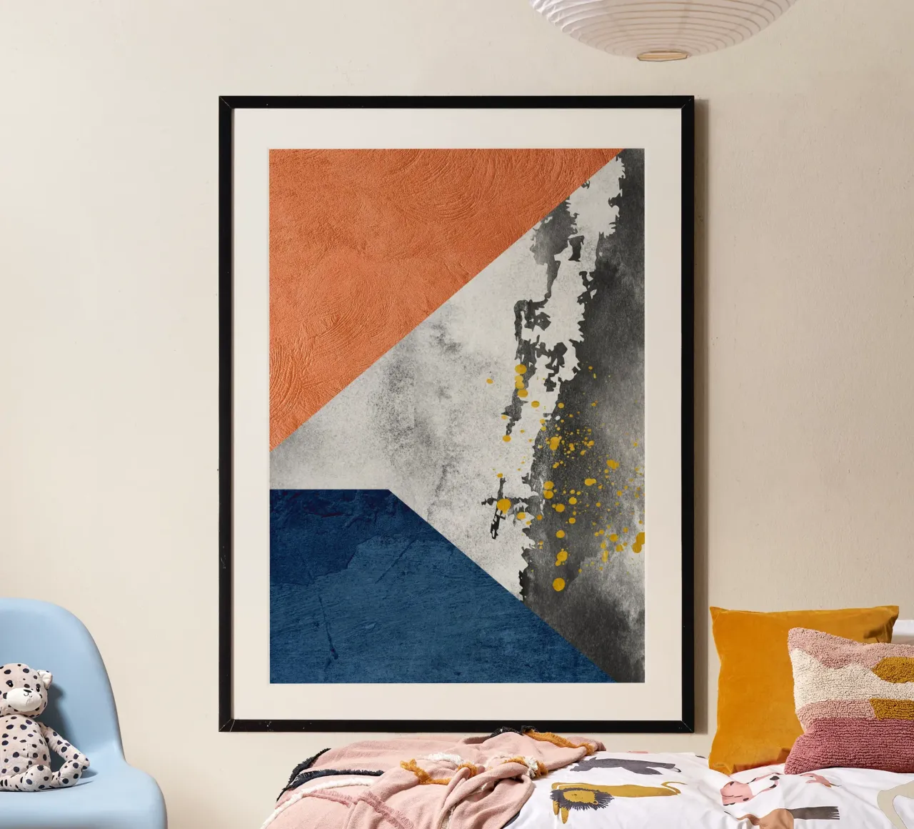 abstract geometric blue carta hahnemühle da vintageshop