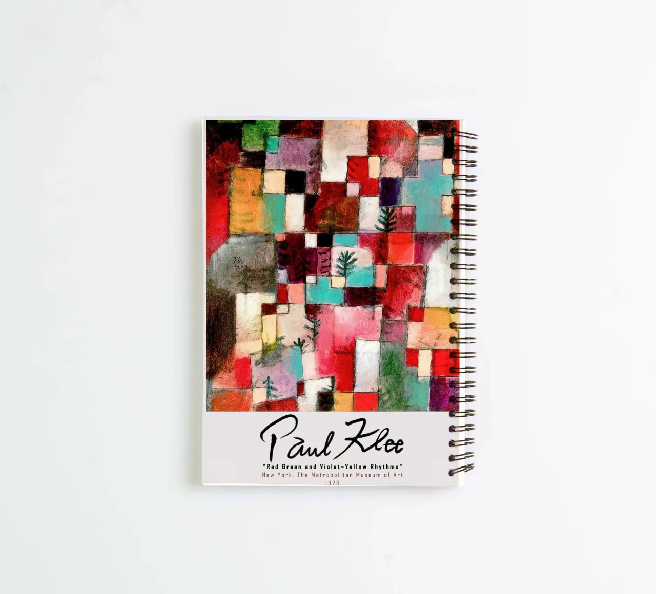 Paul Klee Rythmes rouge-vert-violet-jaune 1920 carnet à spirale de Lile Shop