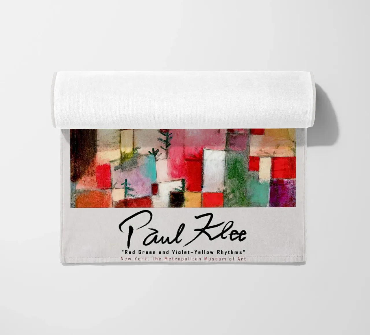 Paul Klee Rythmes rouge-vert-violet-jaune 1920 serviette de plage de Lile Shop