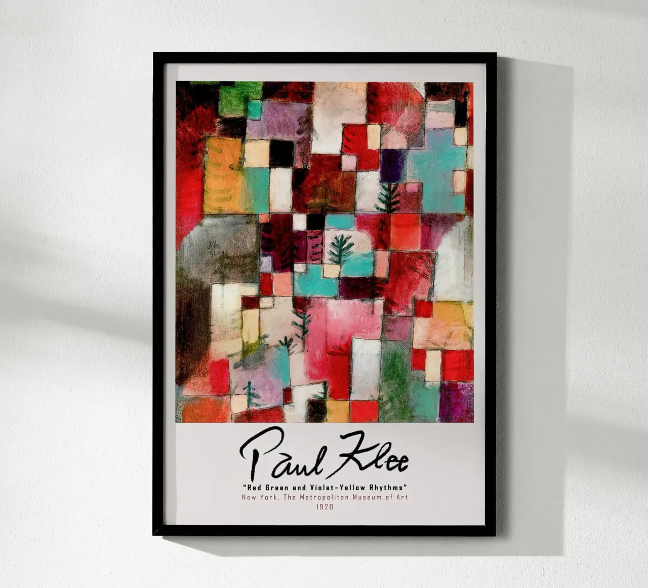Paul Klee Rythmes rouge-vert-violet-jaune 1920 hahnemühle de Lile Shop