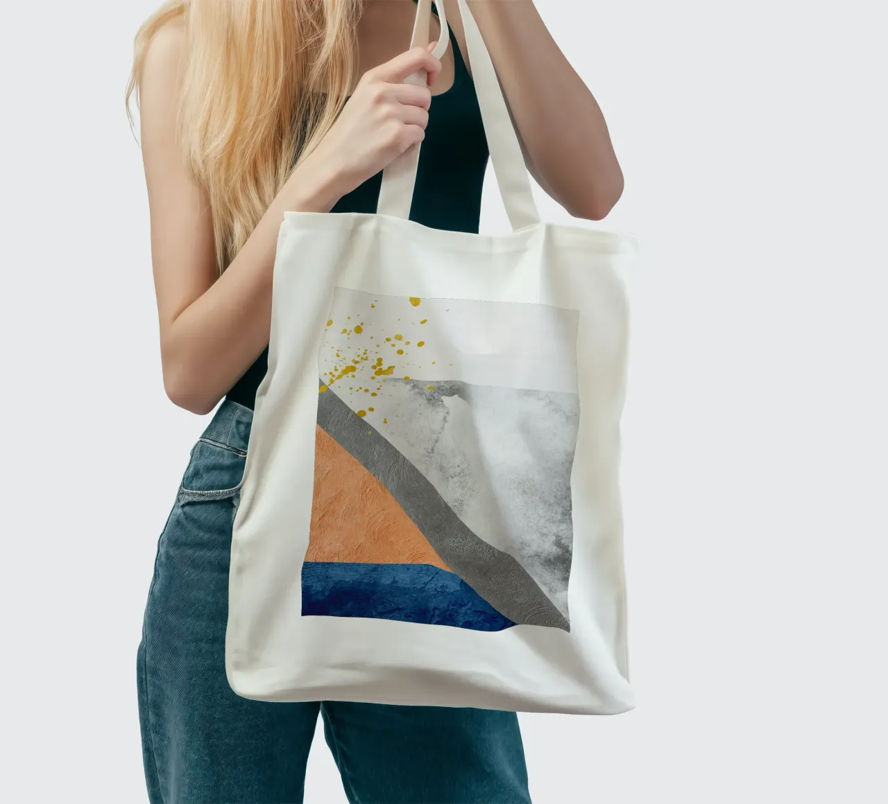 abstract geometric 1 borsa in juta da vintageshop