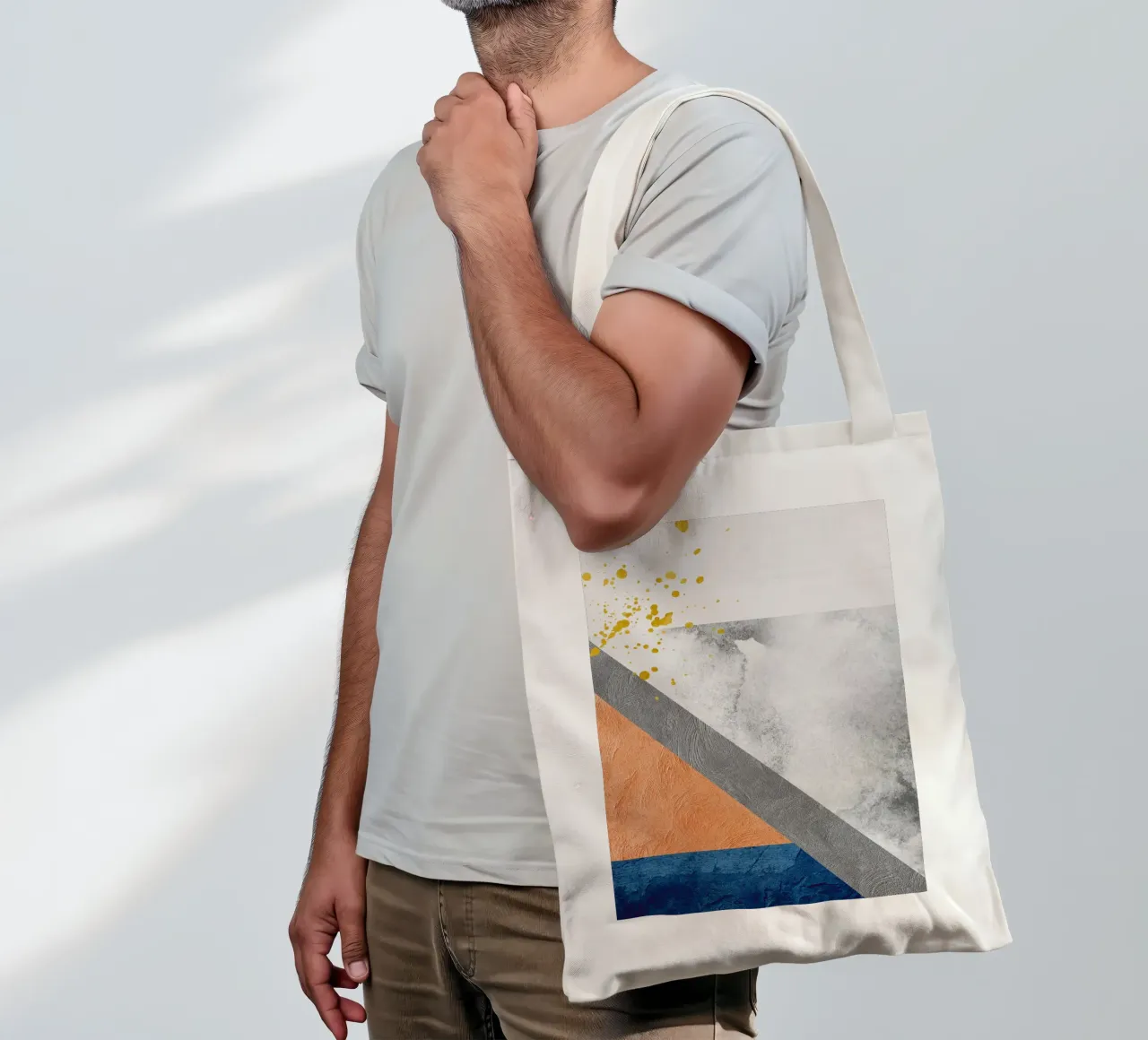 abstract geometric 1 borsa in juta da vintageshop