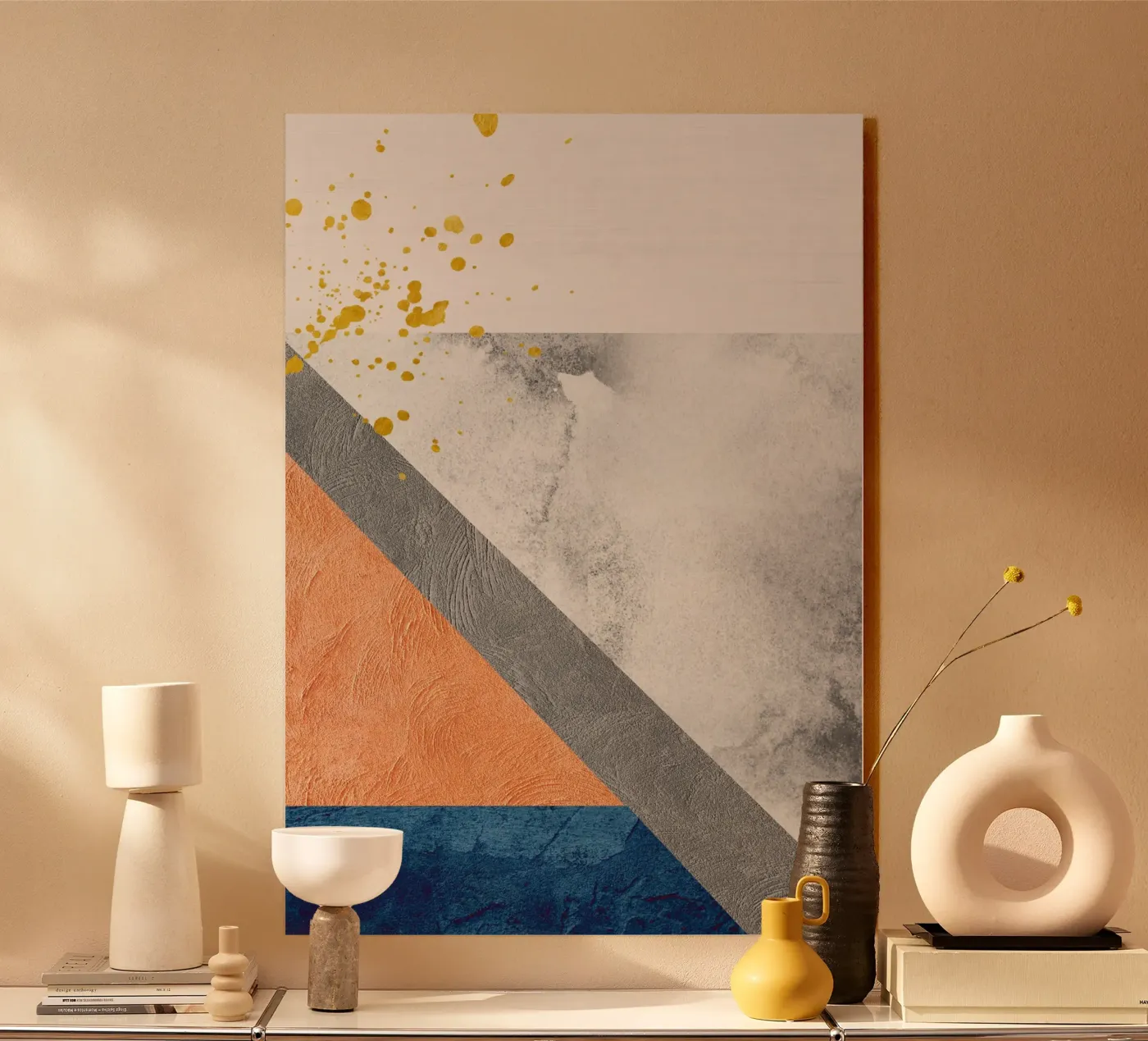 abstract geometric 1 acryl van vintageshop