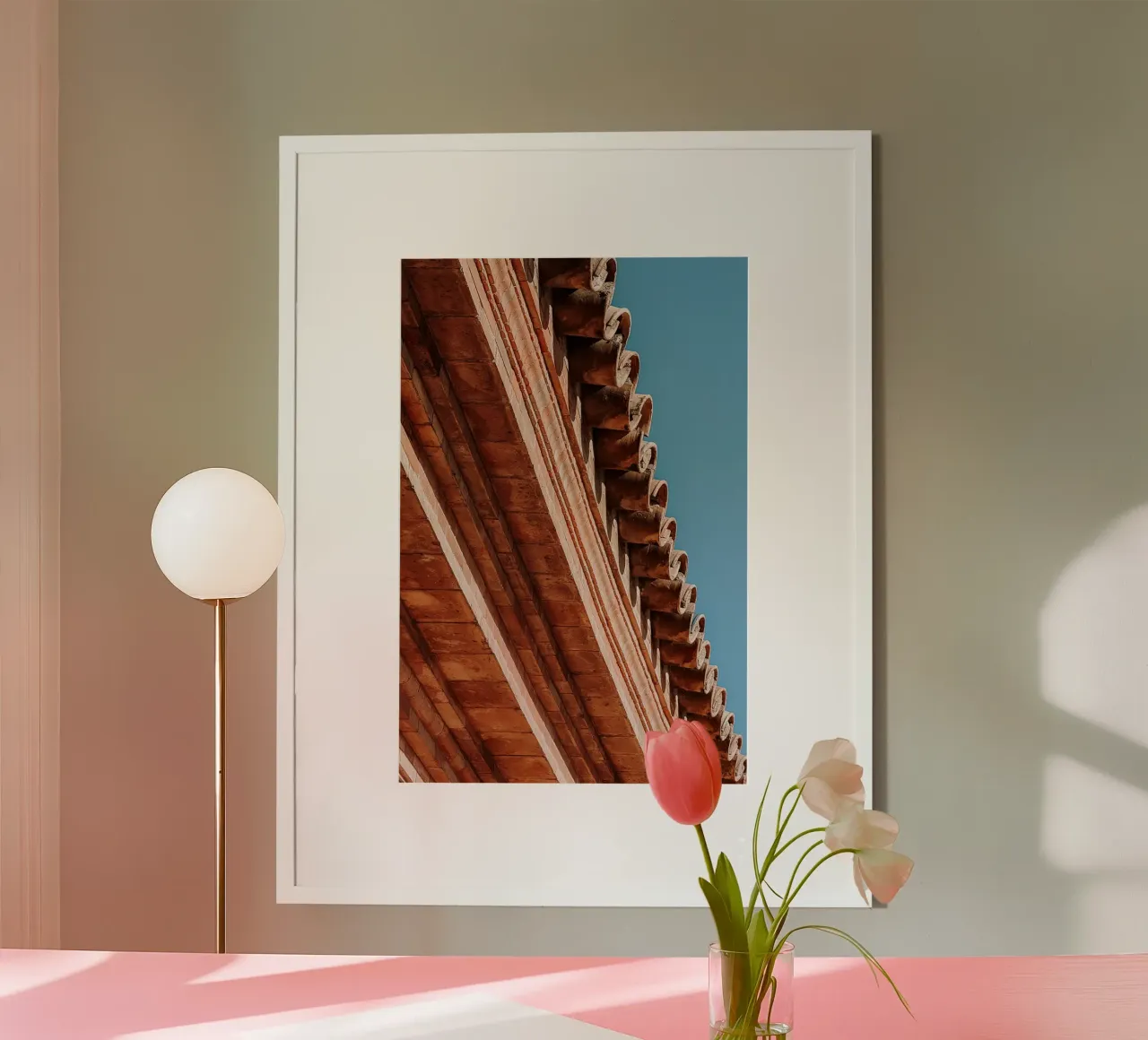 Geometrie - Plaza de España, Siviglia poster con telaio in plastica da Thilo Grøsch