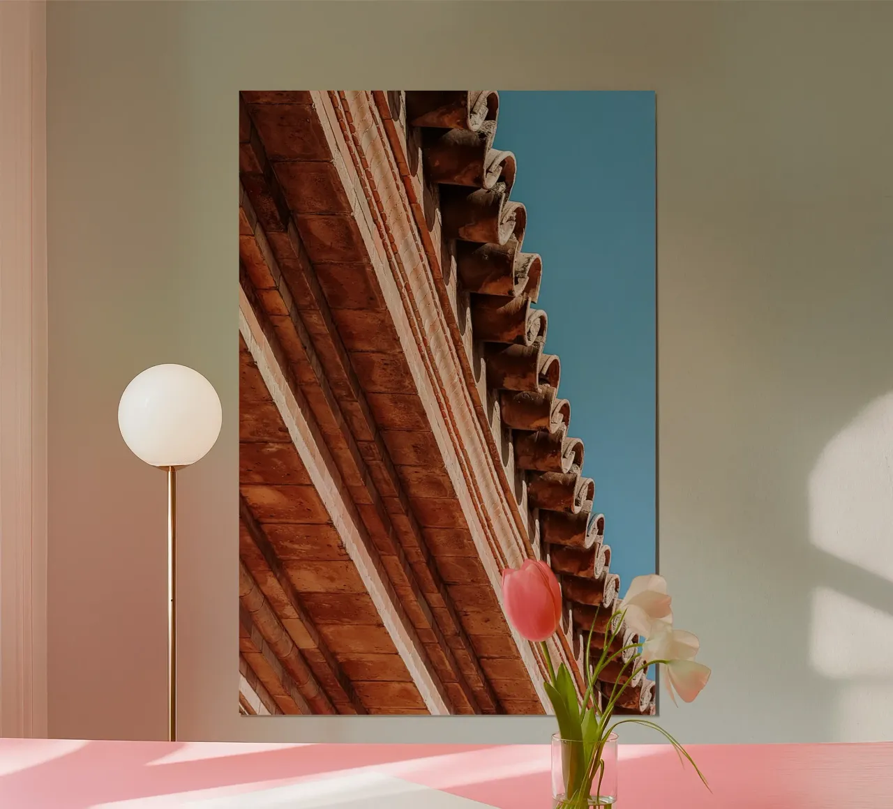 Geometrie - Plaza de España, Siviglia poster con telaio in plastica da Thilo Grøsch