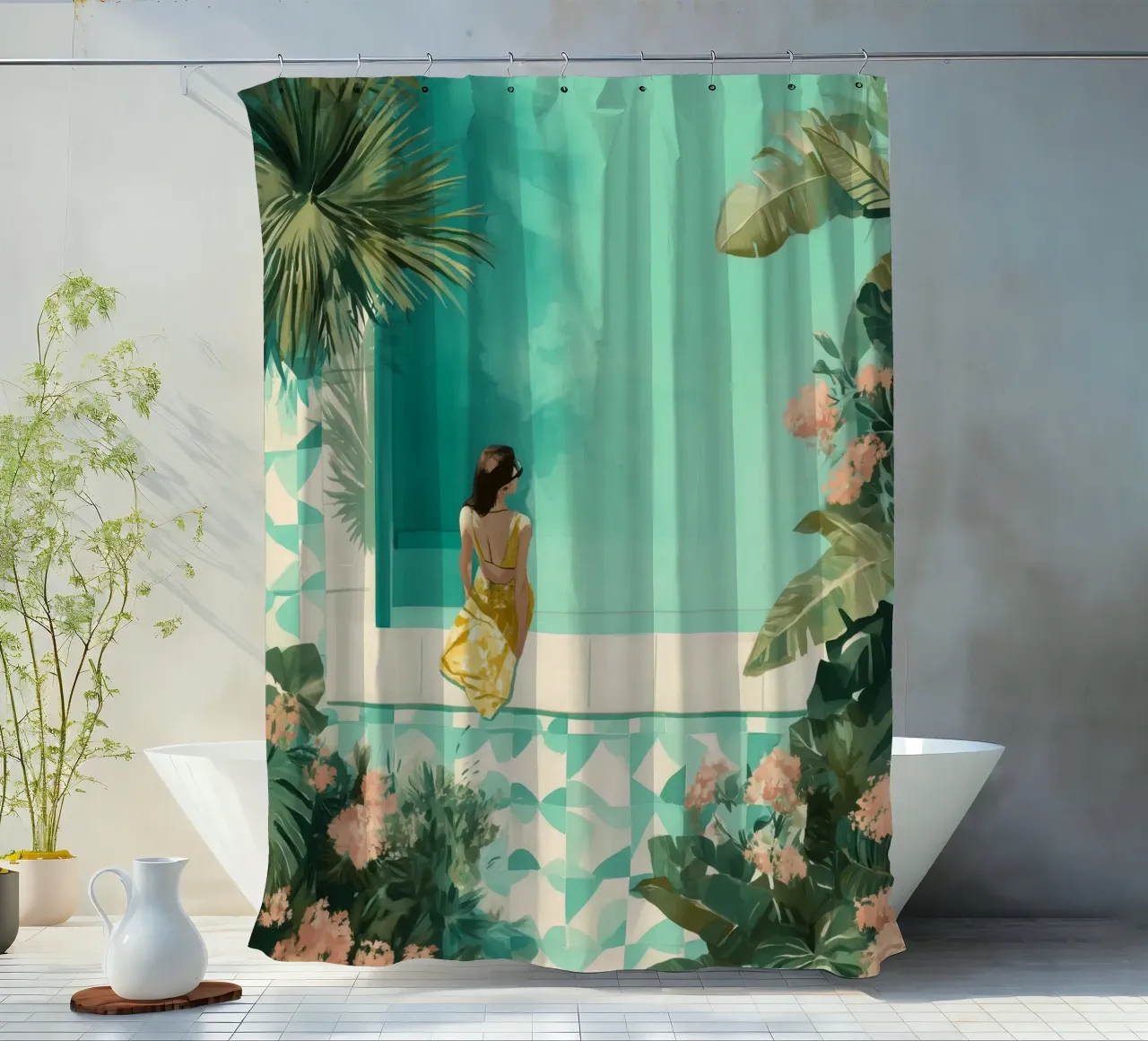Terra di Mare shower curtain by Clara August
