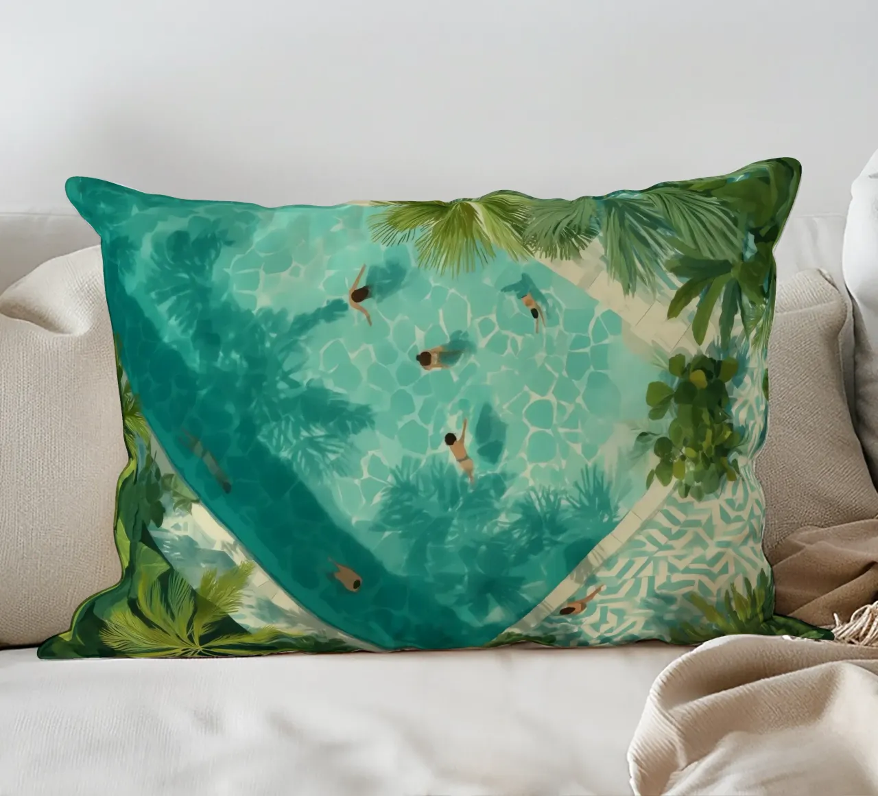 Aqua Siesta decorative cushion by Clara August
