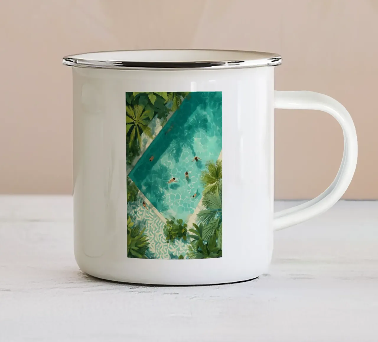 Aqua Siesta tazza in smalto da Clara August