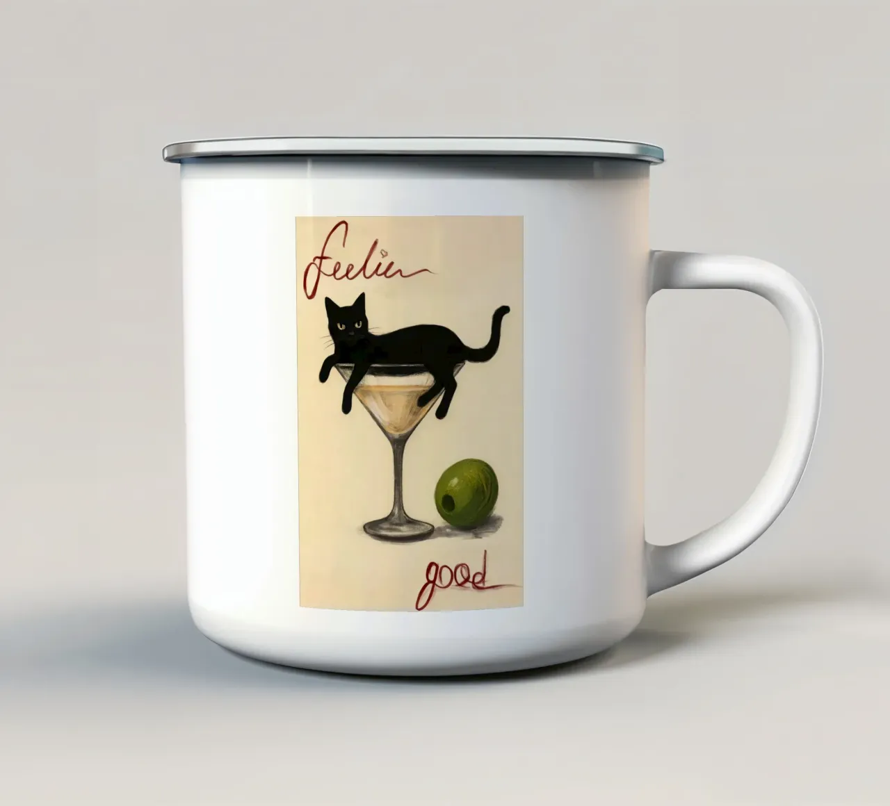 Sentirsi bene tazza in smalto da Arjun