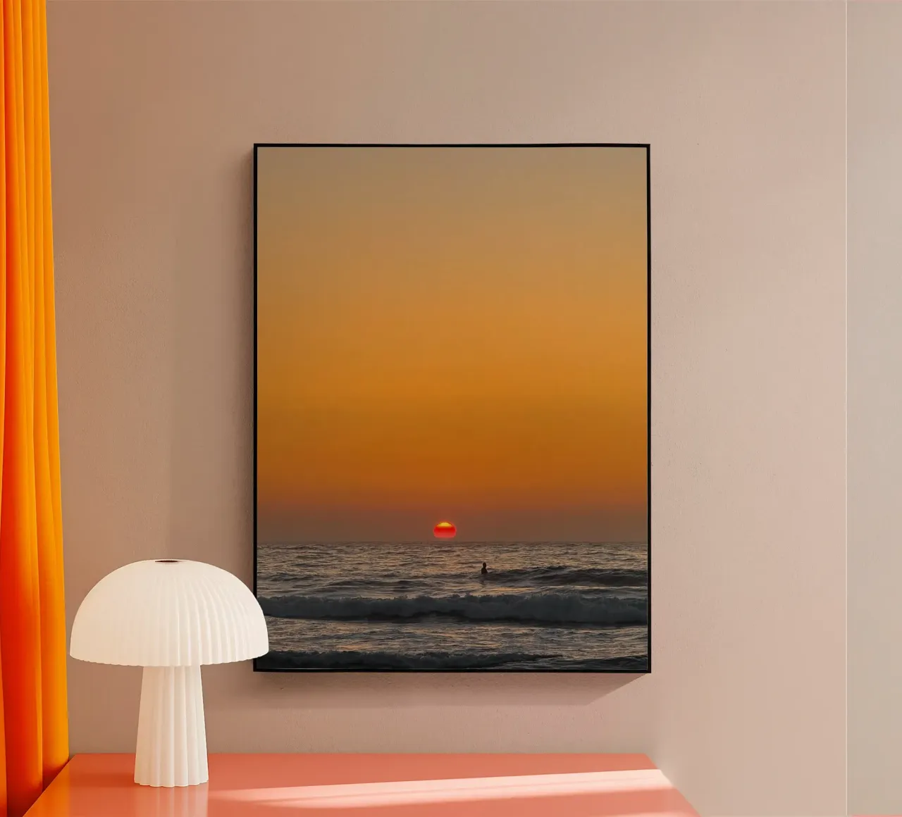 Sunset Surf acrylic glass by Thilo Grøsch