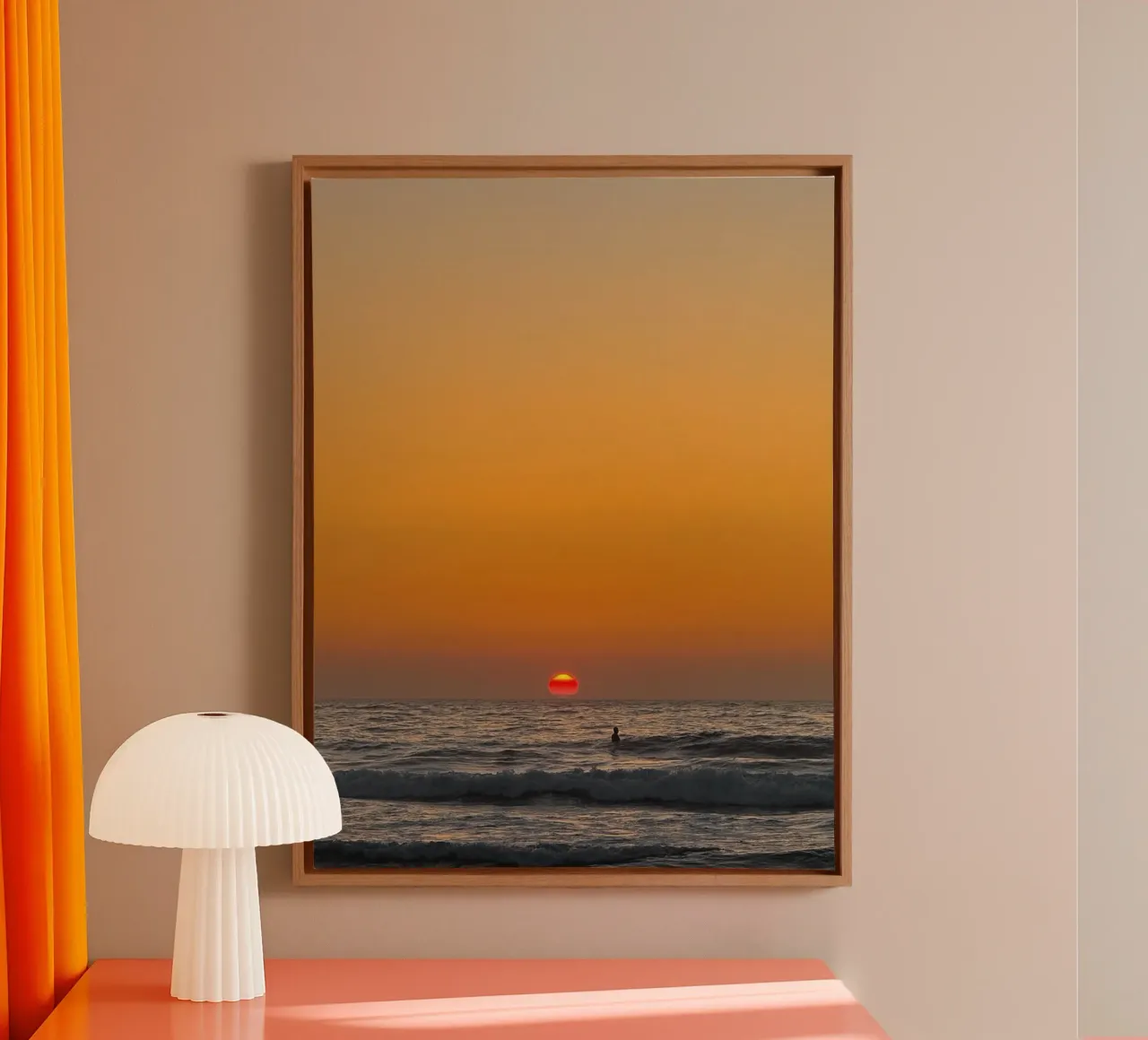 Sunset Surf canvas by Thilo Grøsch