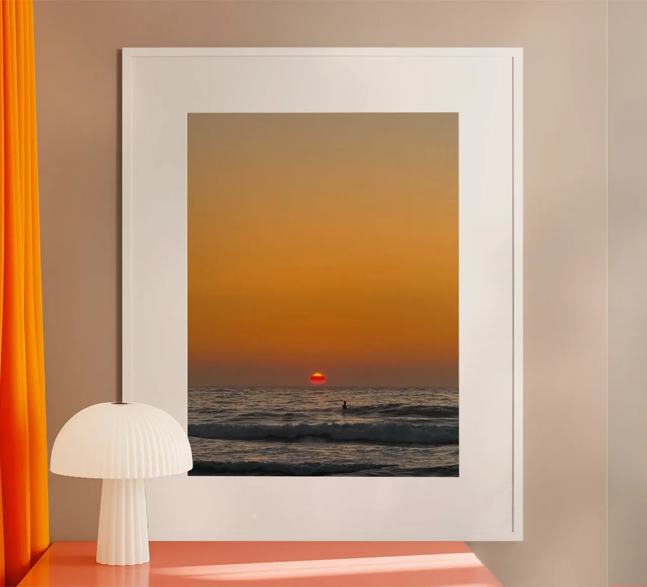 Sunset Surf carta hahnemühle da Thilo Grøsch