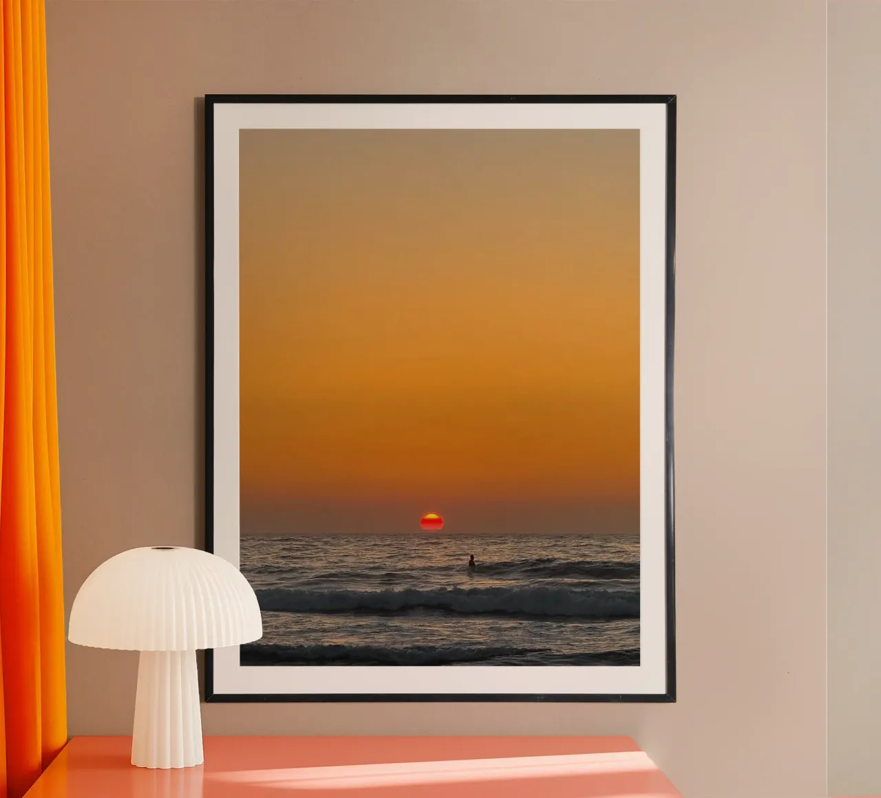Sunset Surf carta hahnemühle da Thilo Grøsch