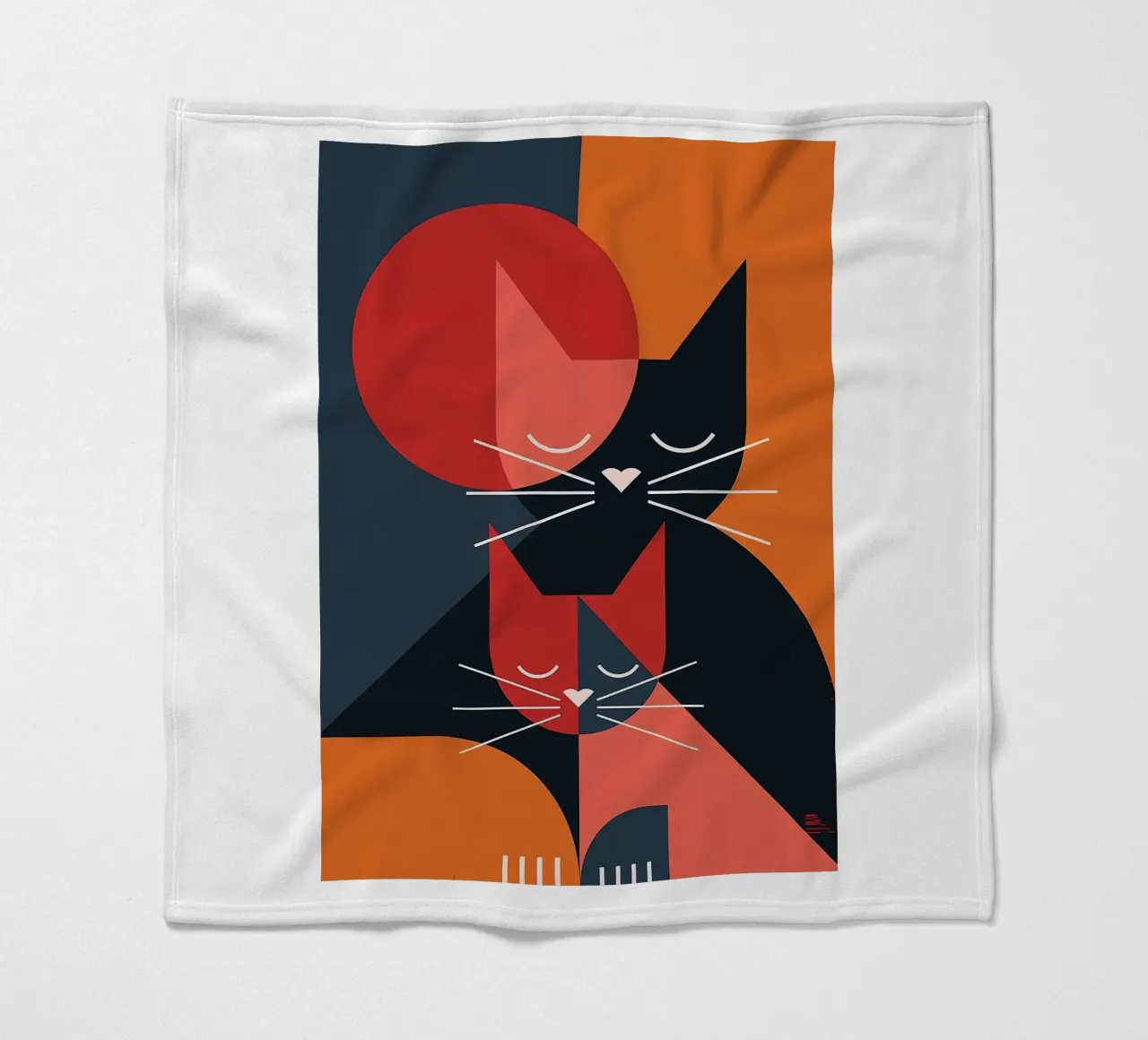 Cat In Love fleece blanket by Arjun