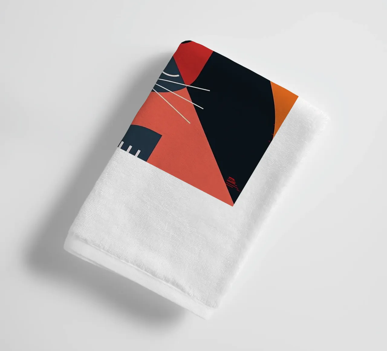 Cat In Love towel by Arjun