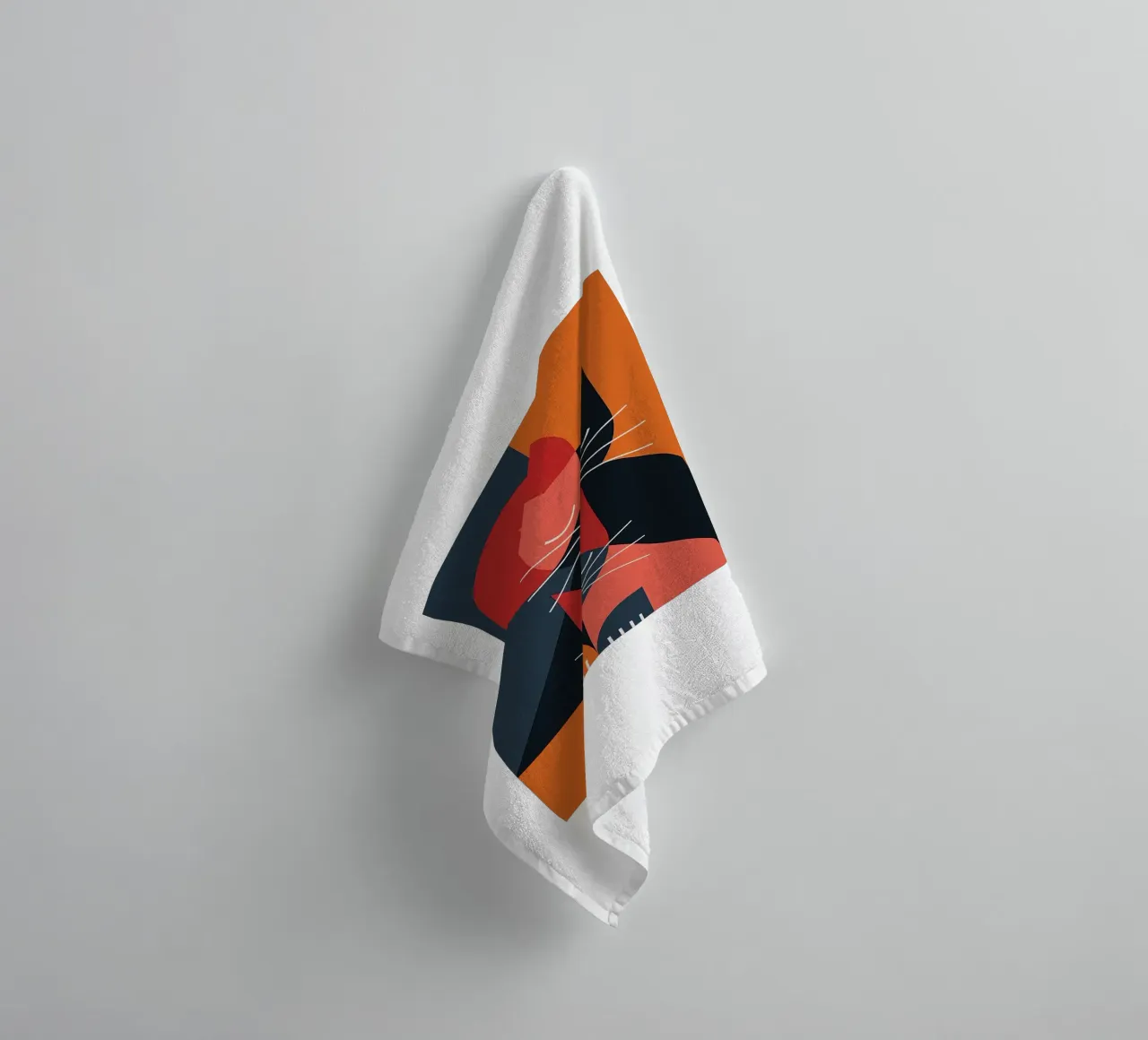 Cat In Love towel by Arjun