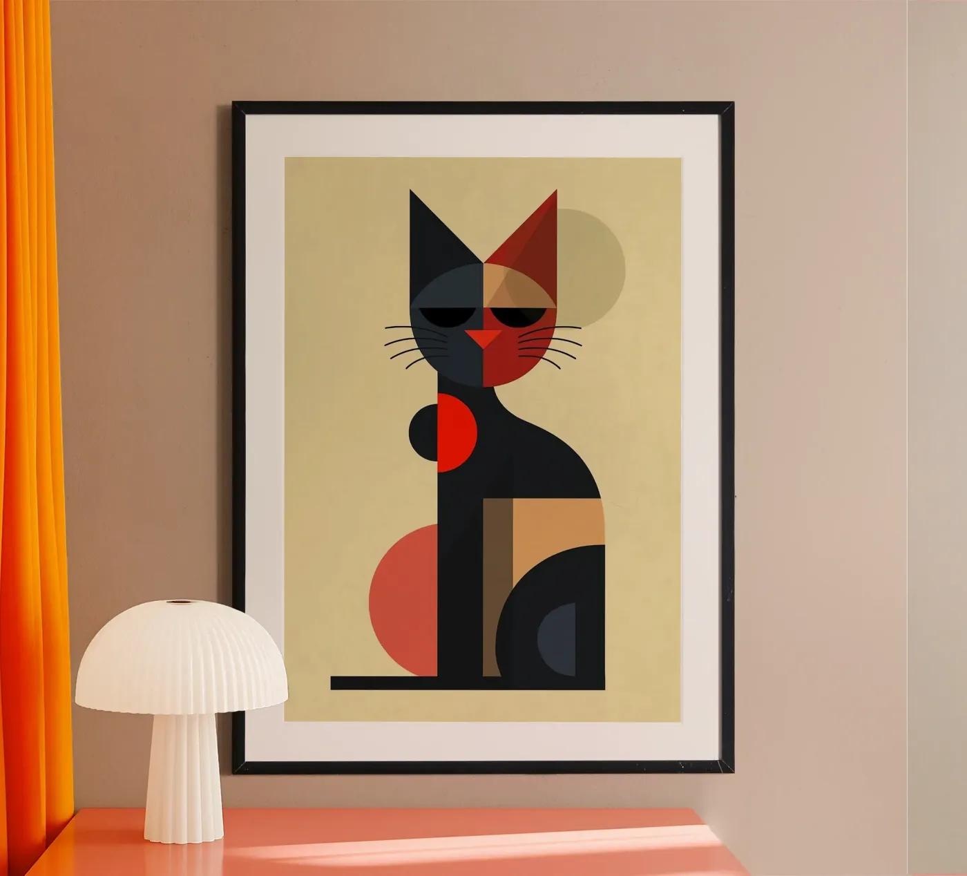 Geometric Cat poster by Arjun