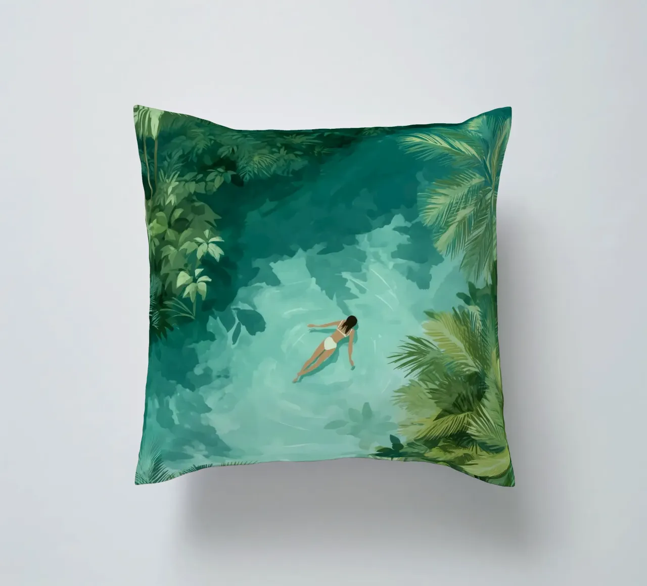 She Dreamt in Aquamarine cuscino da Clara August