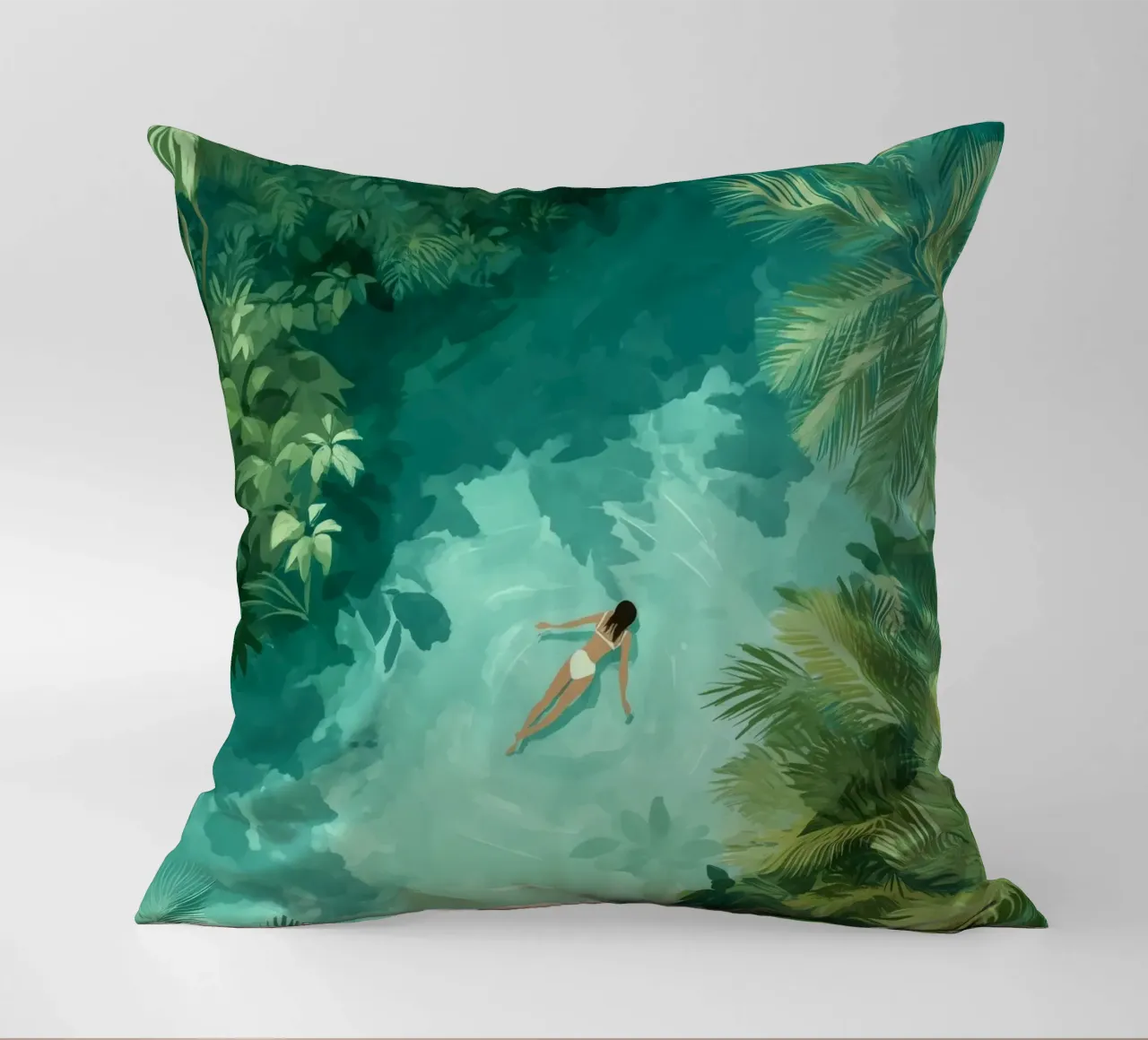 She Dreamt in Aquamarine cuscino da Clara August