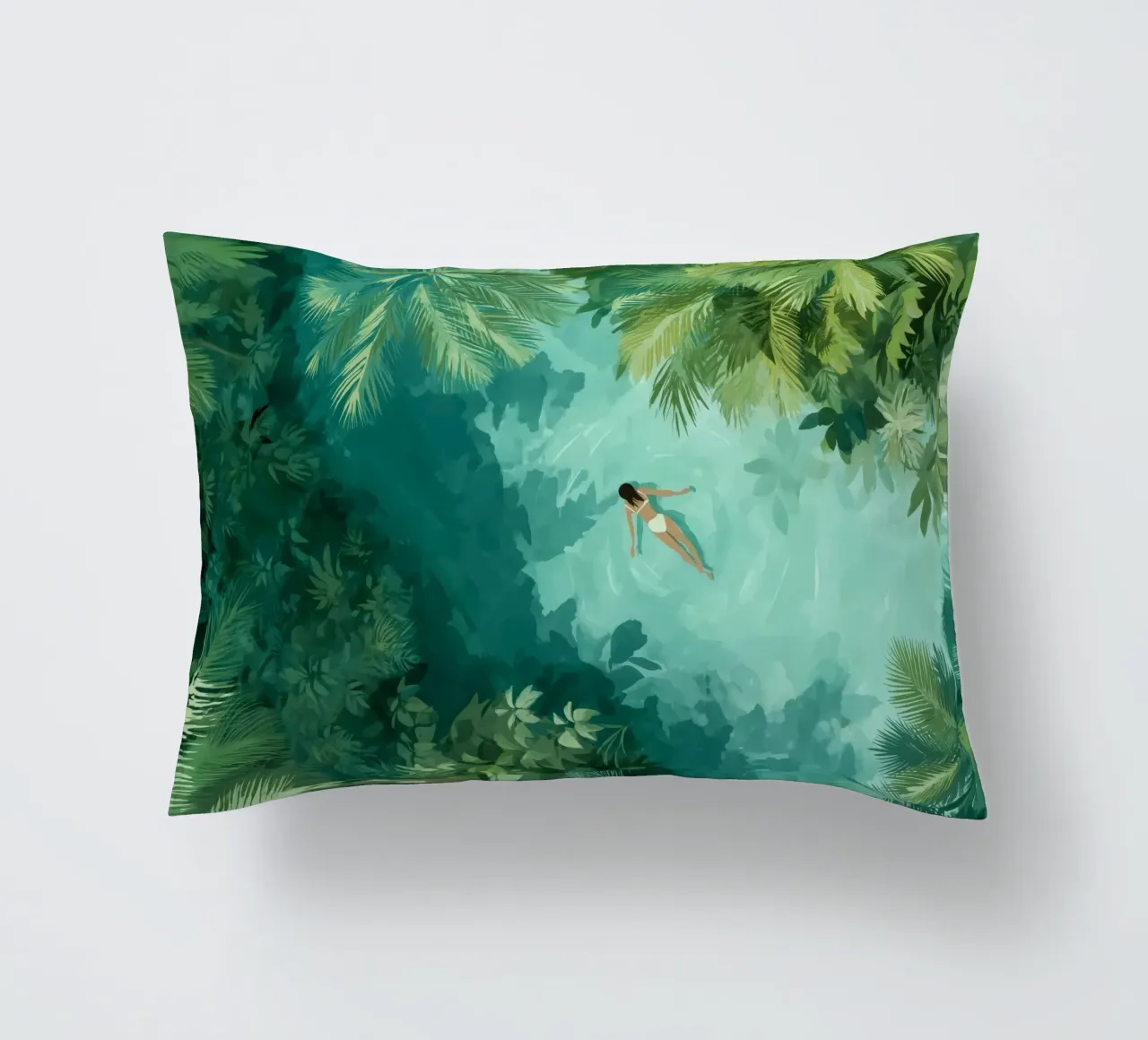 She Dreamt in Aquamarine cuscino da Clara August