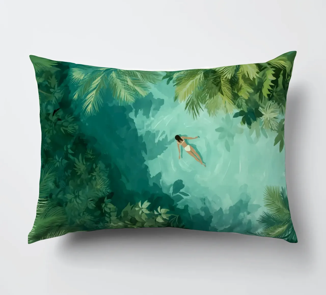 She Dreamt in Aquamarine cuscino da Clara August