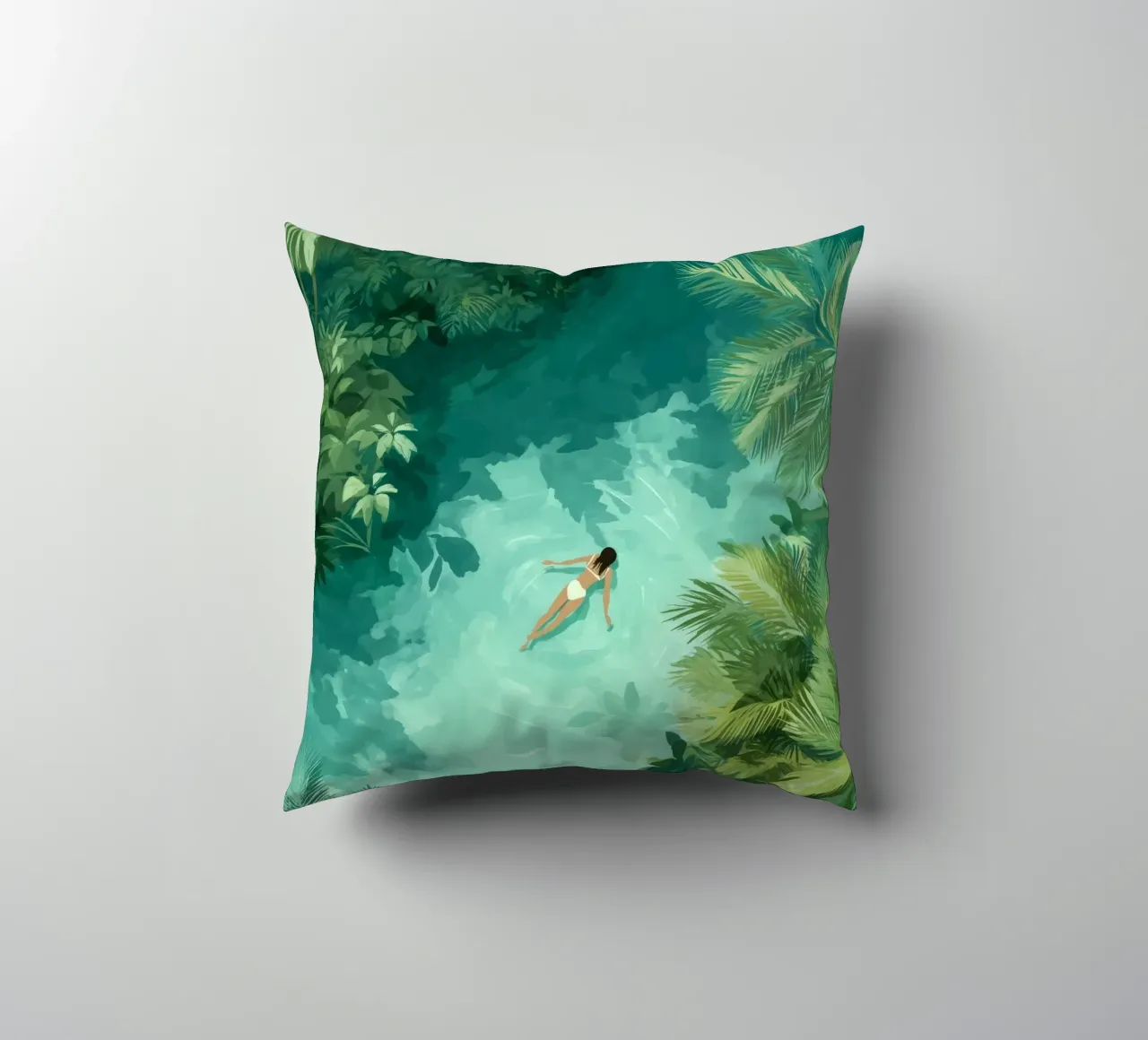 She Dreamt in Aquamarine cuscino da Clara August