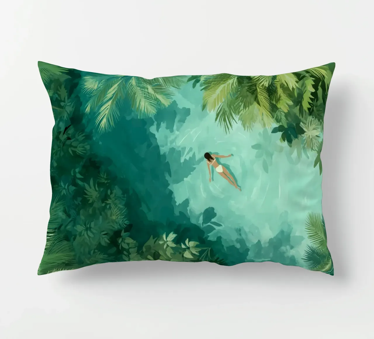 She Dreamt in Aquamarine cuscino da Clara August
