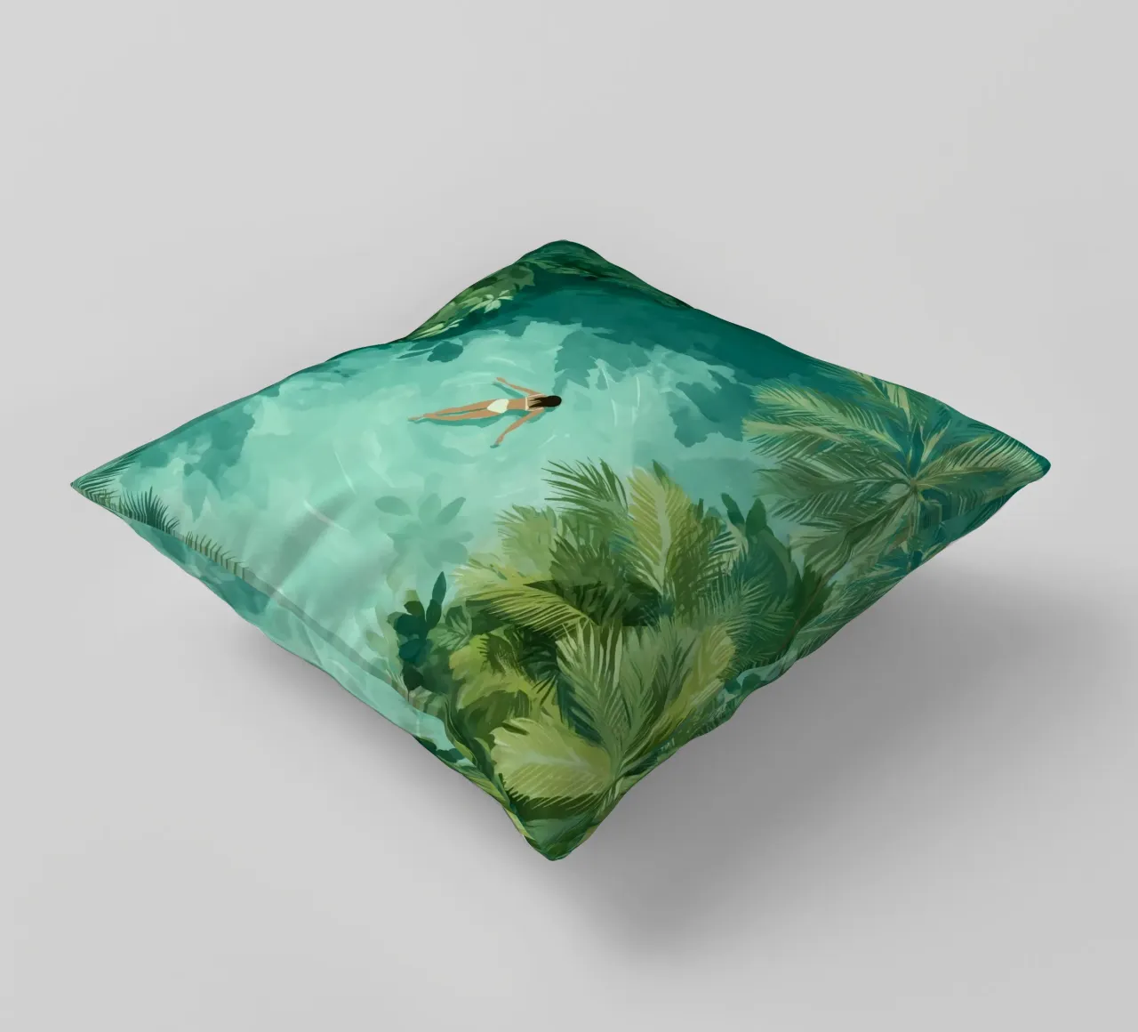 She Dreamt in Aquamarine cuscino da Clara August